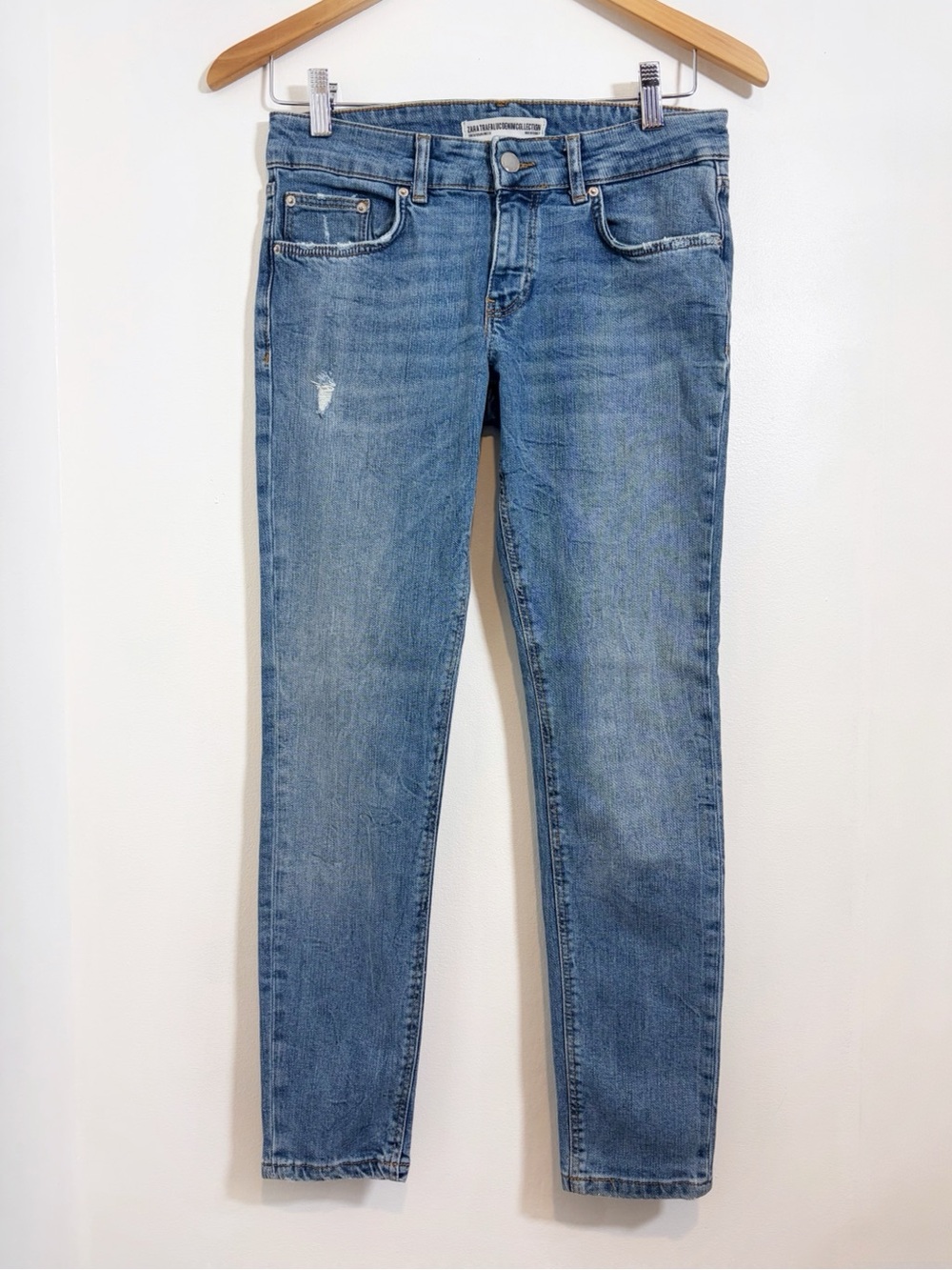 Zara Distressed Ankle Skinny Jeans